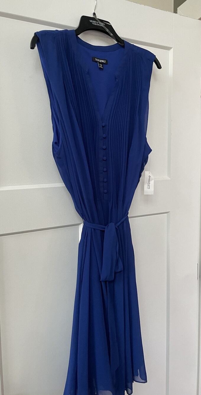Roz & Ali Sleeveless blue summer Maxi Dress SIZE 24 or 3x summer wedding